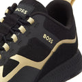 BOSS Titanium Runn Lyme Mens Black / Gold Trainers