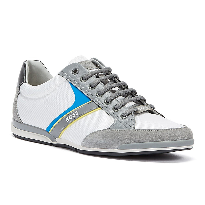 BOSS Saturn Low Mix Mens Open Grey Trainers