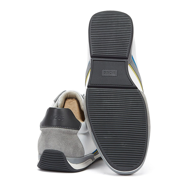 BOSS Saturn Low Mix Mens Open Grey Trainers