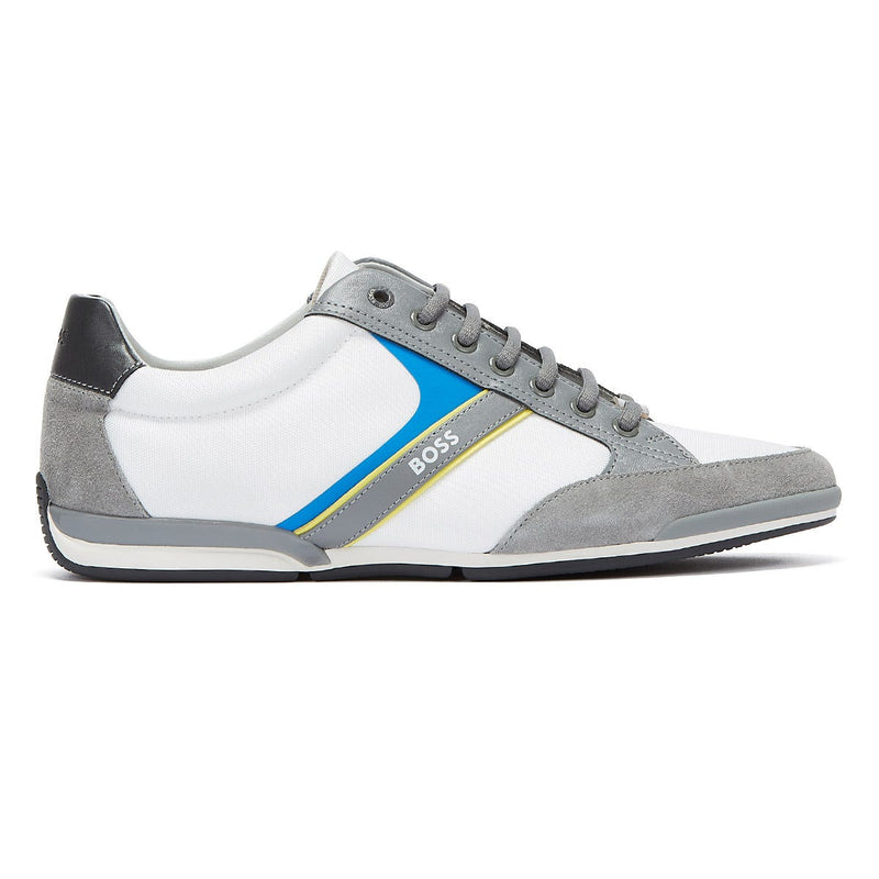BOSS Saturn Low Mix Mens Open Grey Trainers