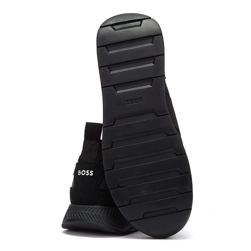 BOSS Titanium Runn Knit Mens Black Trainers