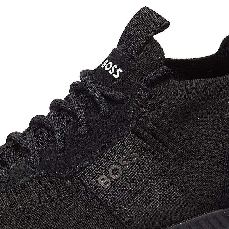 BOSS Titanium Runn Knit Mens Black Trainers