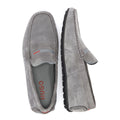 HUGO Dandy Moccassin Suede Mens Dark Grey Shoes