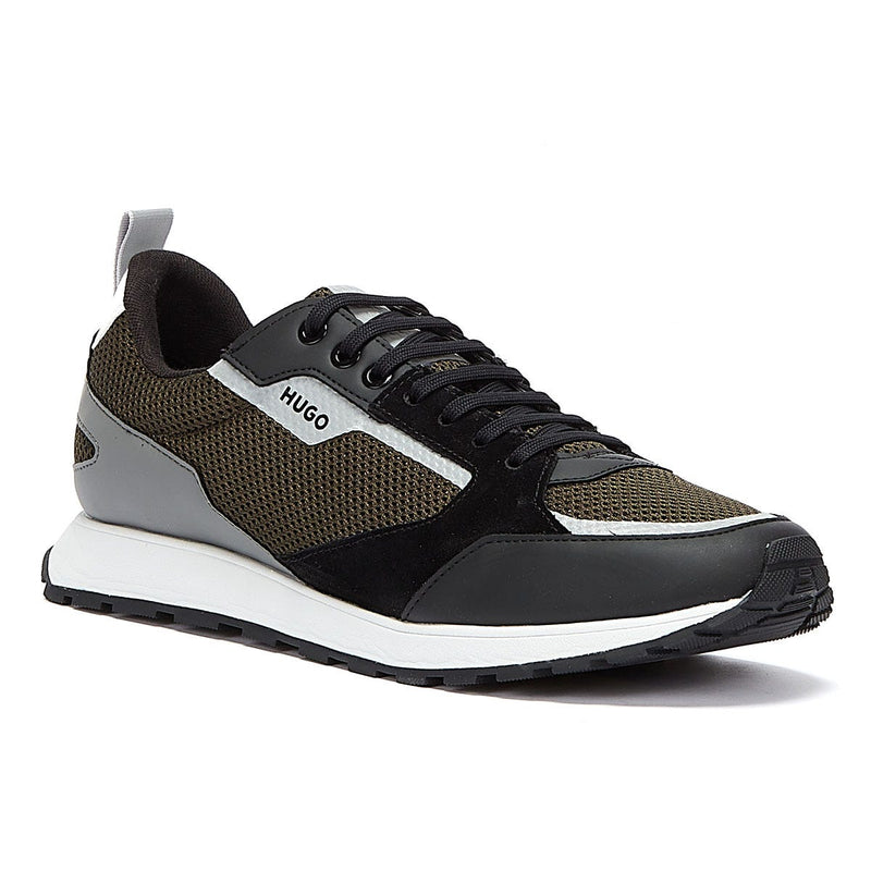 HUGO Icelin Runn Mesh PU Mens Black Trainers