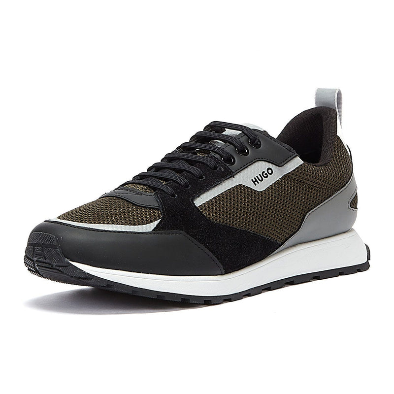 HUGO Icelin Runn Mesh PU Mens Black Trainers