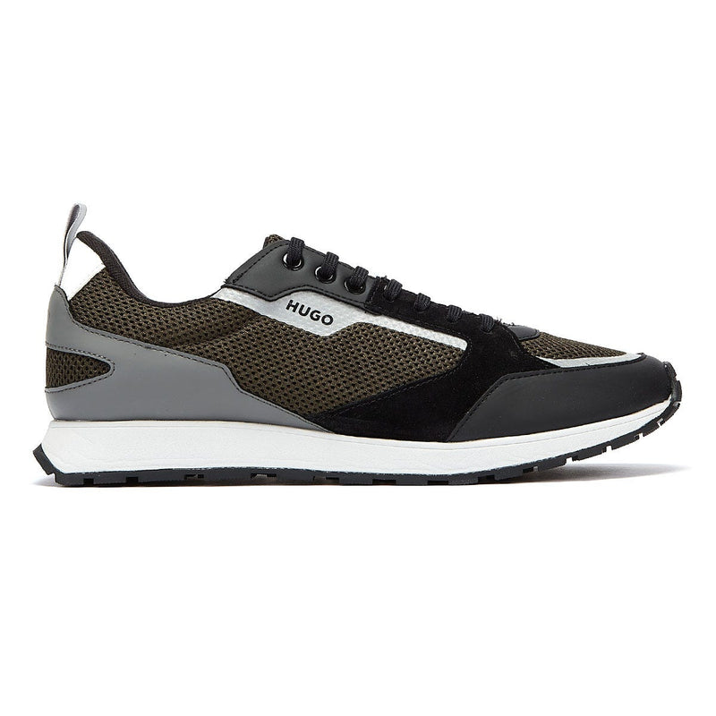 HUGO Icelin Runn Mesh PU Mens Black Trainers