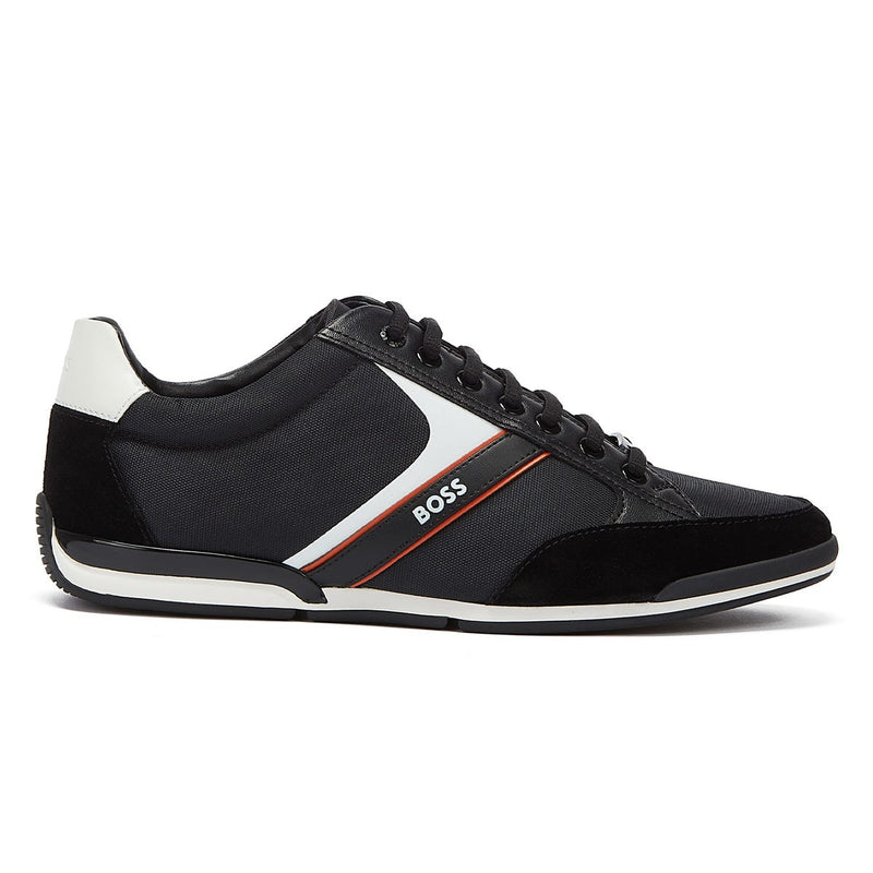 BOSS Saturn Low Mens Black / Red Trainers