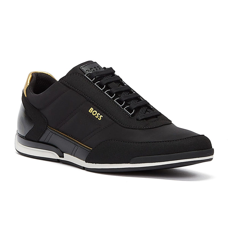 BOSS Saturn Low Flny Mens Black Trainers