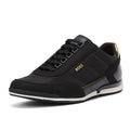 BOSS Saturn Low Flny Mens Black Trainers