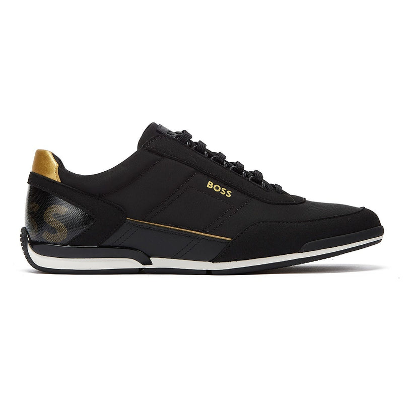 BOSS Saturn Low Flny Mens Black Trainers