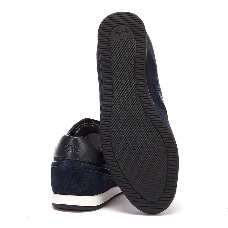 BOSS Glaze Mix Low Mens Dark Blue Trainers