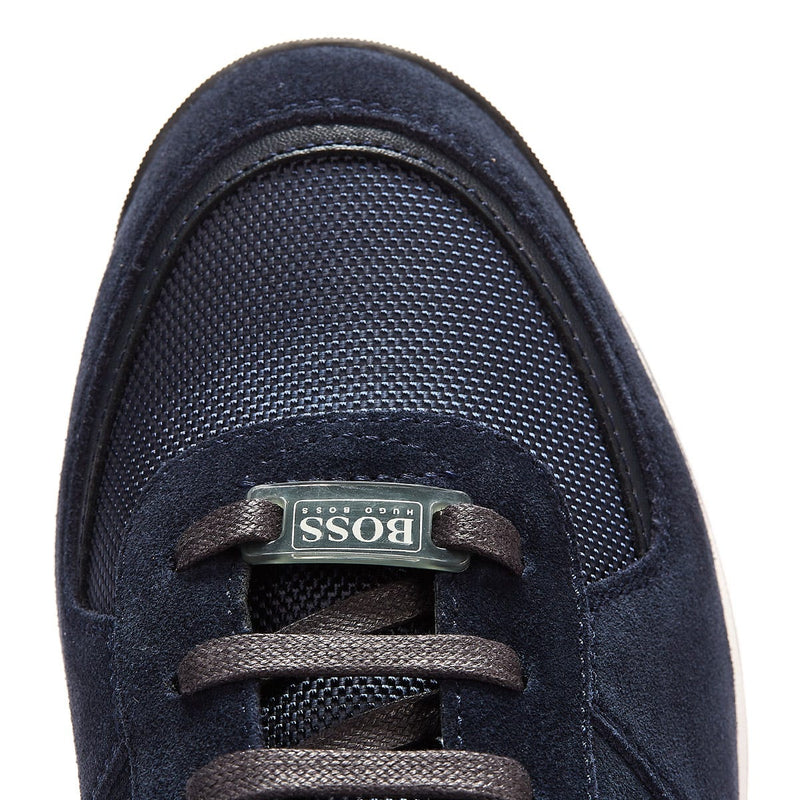 BOSS Glaze Mix Low Mens Dark Blue Trainers