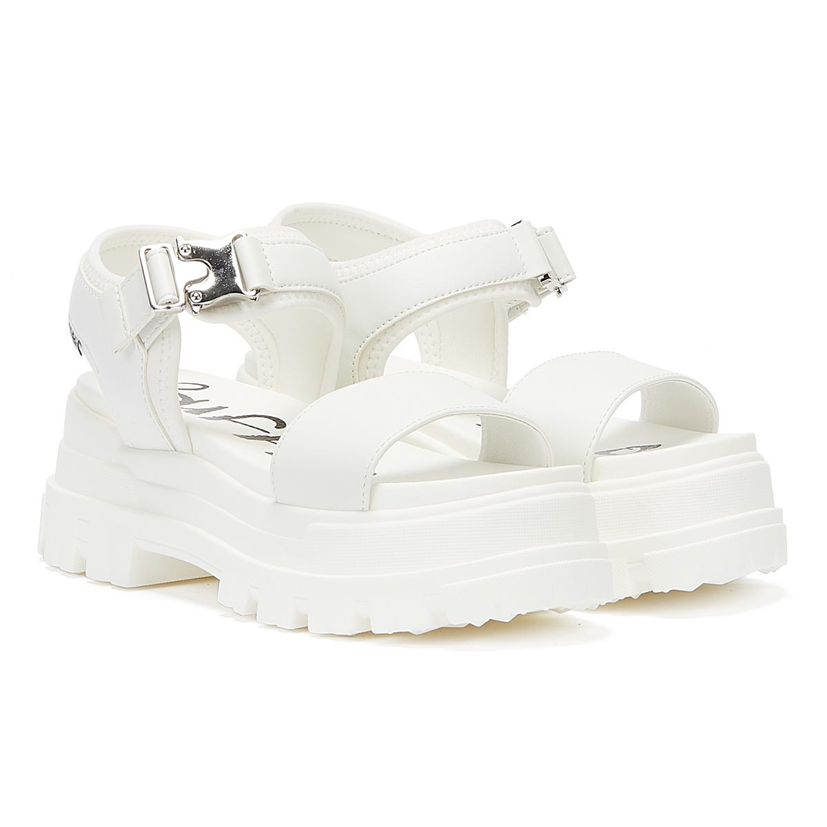 Buffalo Jojo Womens Sandales blanches