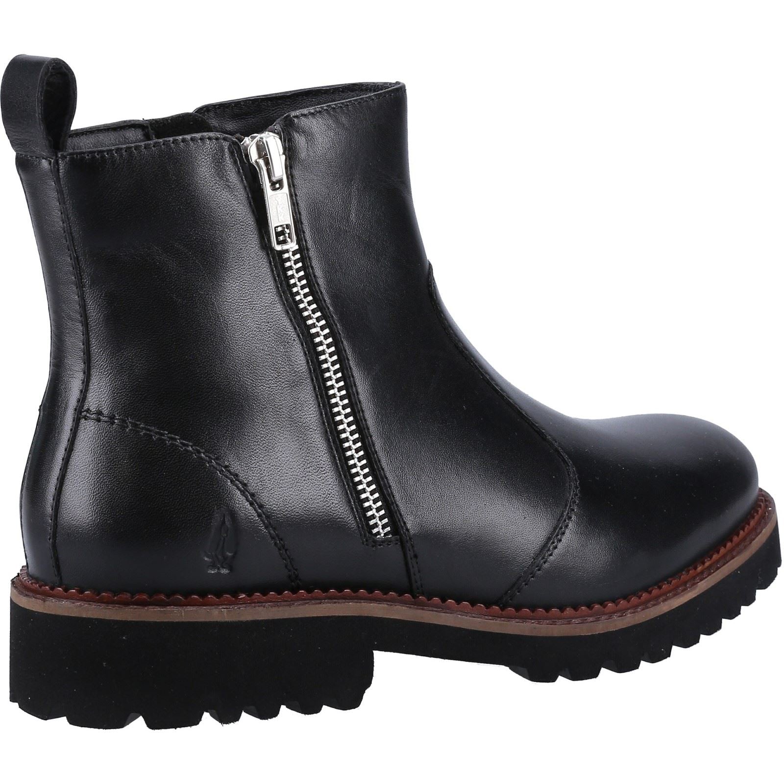 Hush Puppies Grace Zip Bottes En Daim Noir Pour Femmes