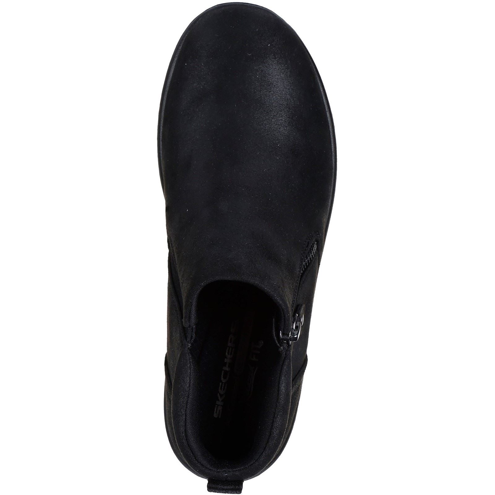 Skechers Lovely Vibe Fall In Bloom Chaussures De Cheville Noires D'hiver Pour Femmes En Textile