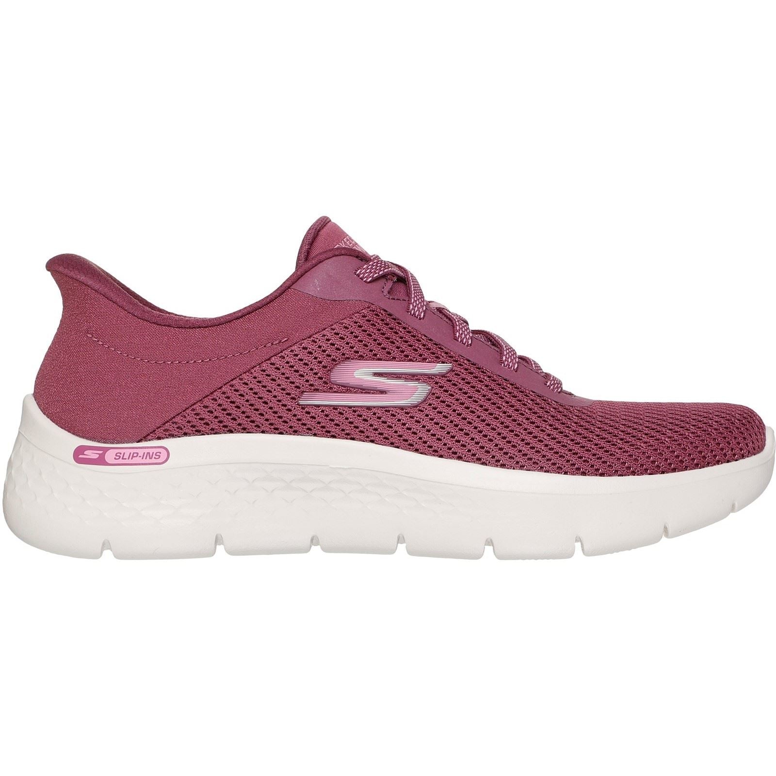 Skechers Go Walk Flex Baskets Pour Femmes En Textile Bordeaux