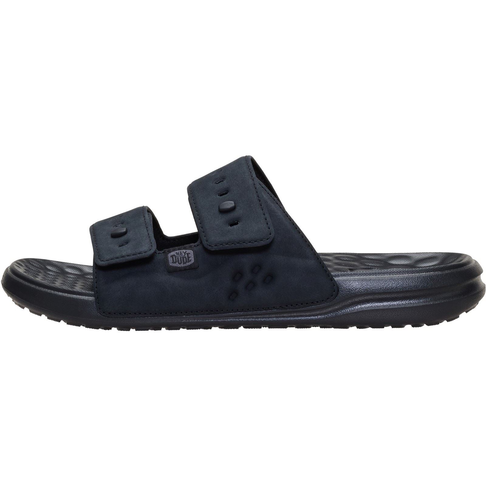 HEYDUDE Wave 2 Strap Sandales Noires/Noires Pour Hommes En Polyuréthane