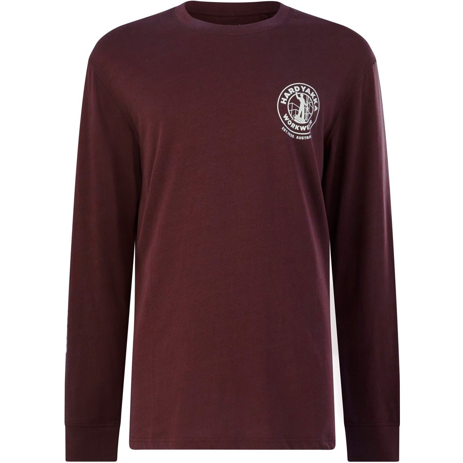 Hard Yakka Heritage Icon T-Shirt Rouge En Coton Pour Homme