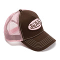 Von Dutch Staple Trucker Casquettes En Coton Chocolat/Rose