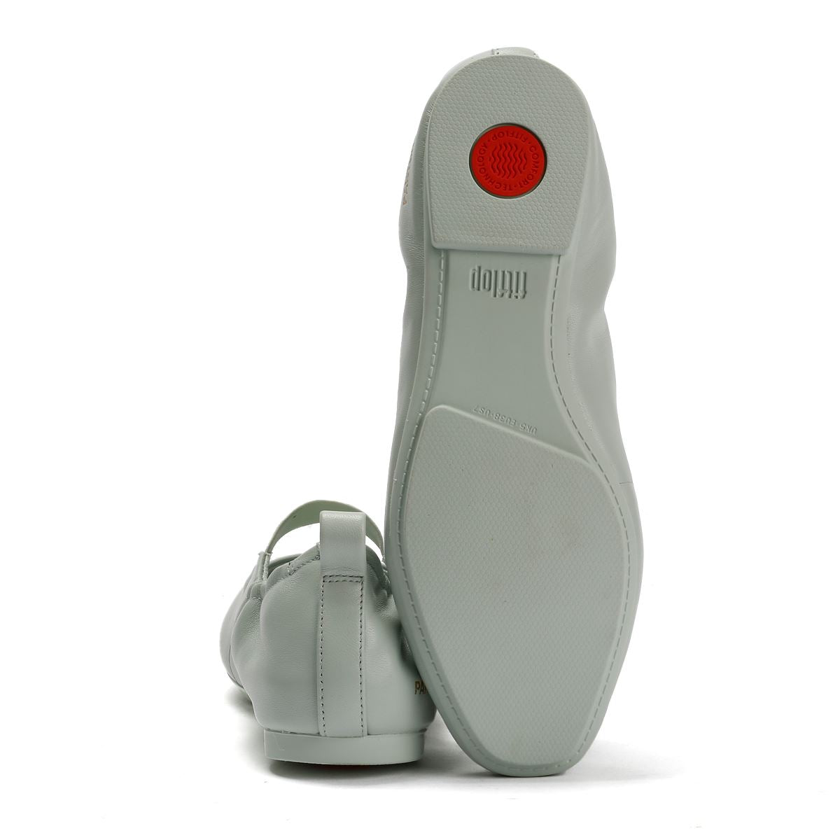FitFlop X Pantone Delicato Mary Jane Chaussures En Cuir Vertes Pour Femmes