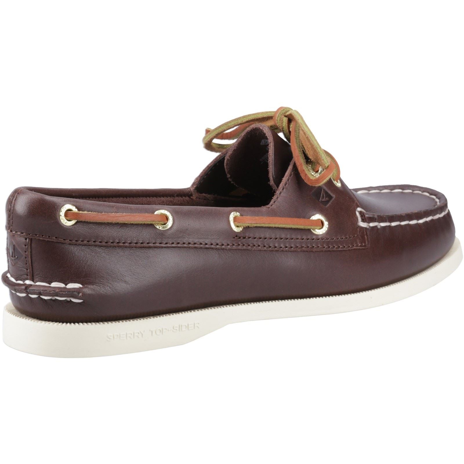 Sperry Authentic 2 Eye Chaussures De Bateau En Cuir Marron Pour Homme