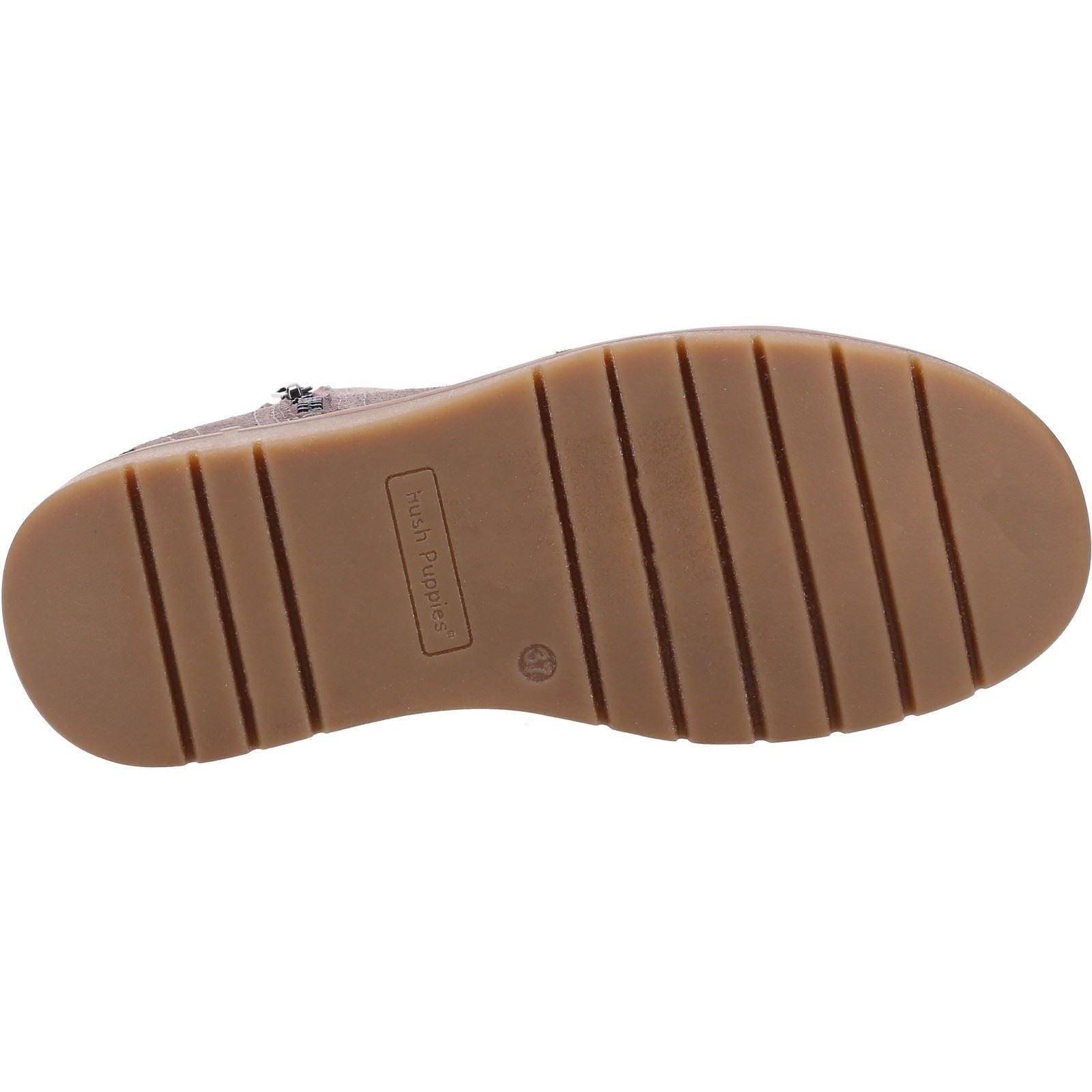 Hush Puppies Libby Bottes En Daim Pour Femmes De Couleur Taupe