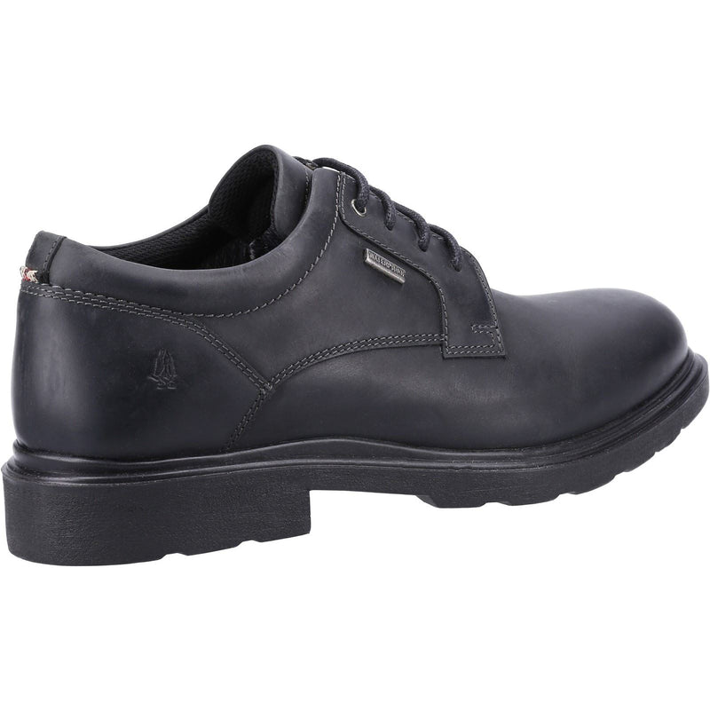 Hush Puppies Pearce Chaussures En Cuir Noir À Lacets Pour Hommes