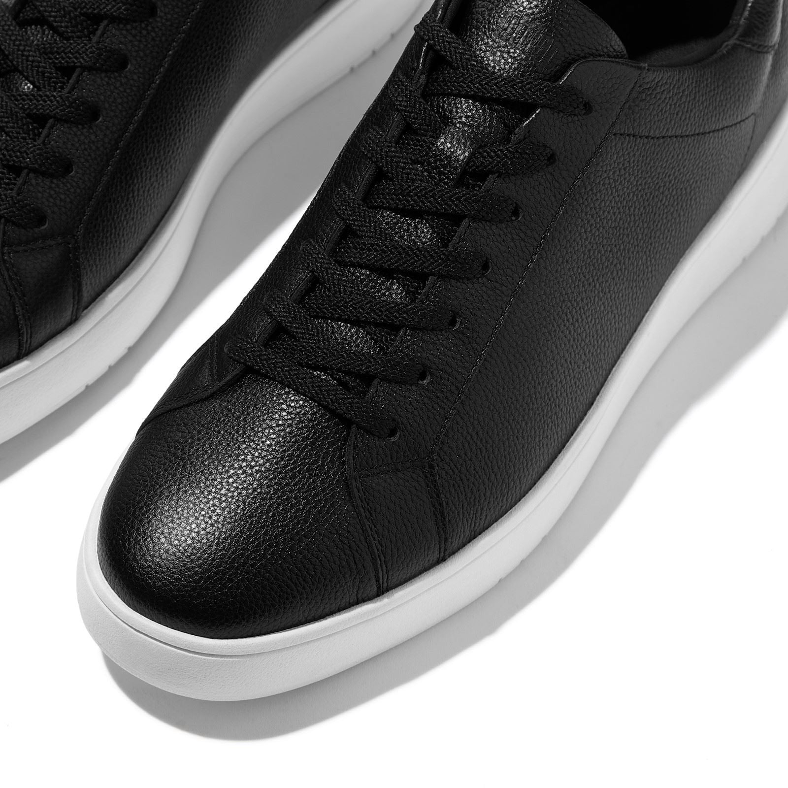 Fitflop Rally II Baskets Noires En Cuir Pour Hommes