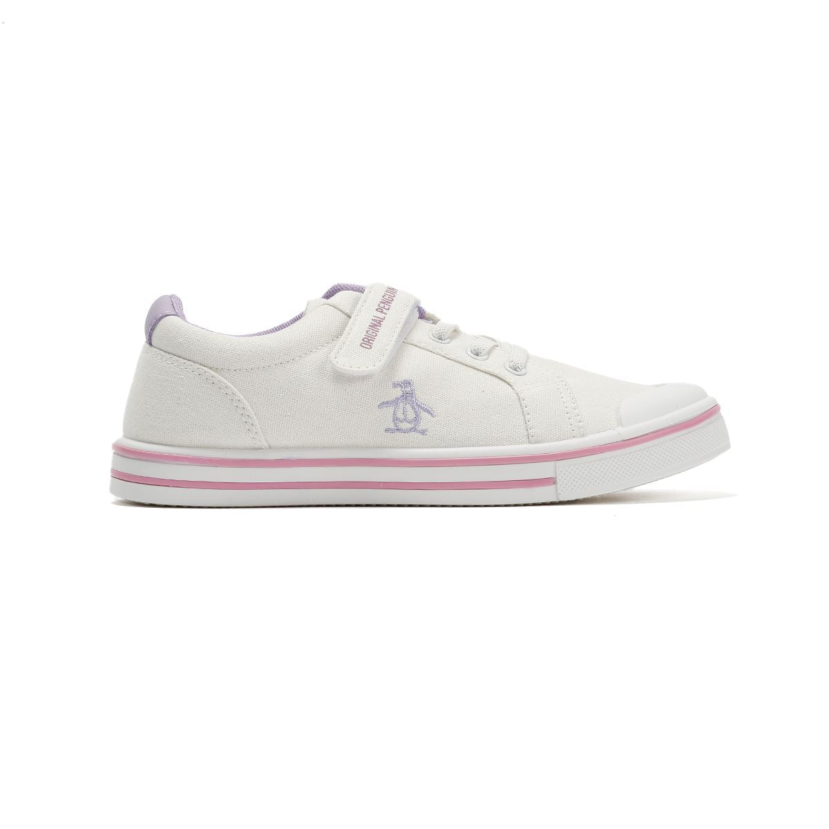 Penguin Junior Rainbow Baskets Blanches Pour Filles En Toile