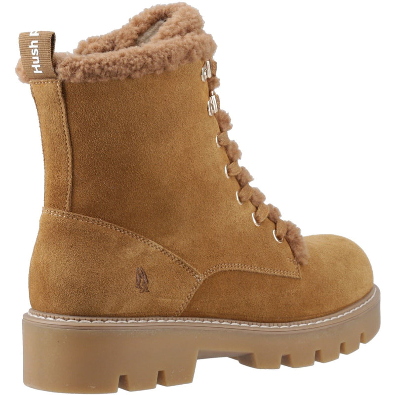 Hush Puppies Aurelia Femmes Suédoises Bottines D'hiver En Daim Tan
