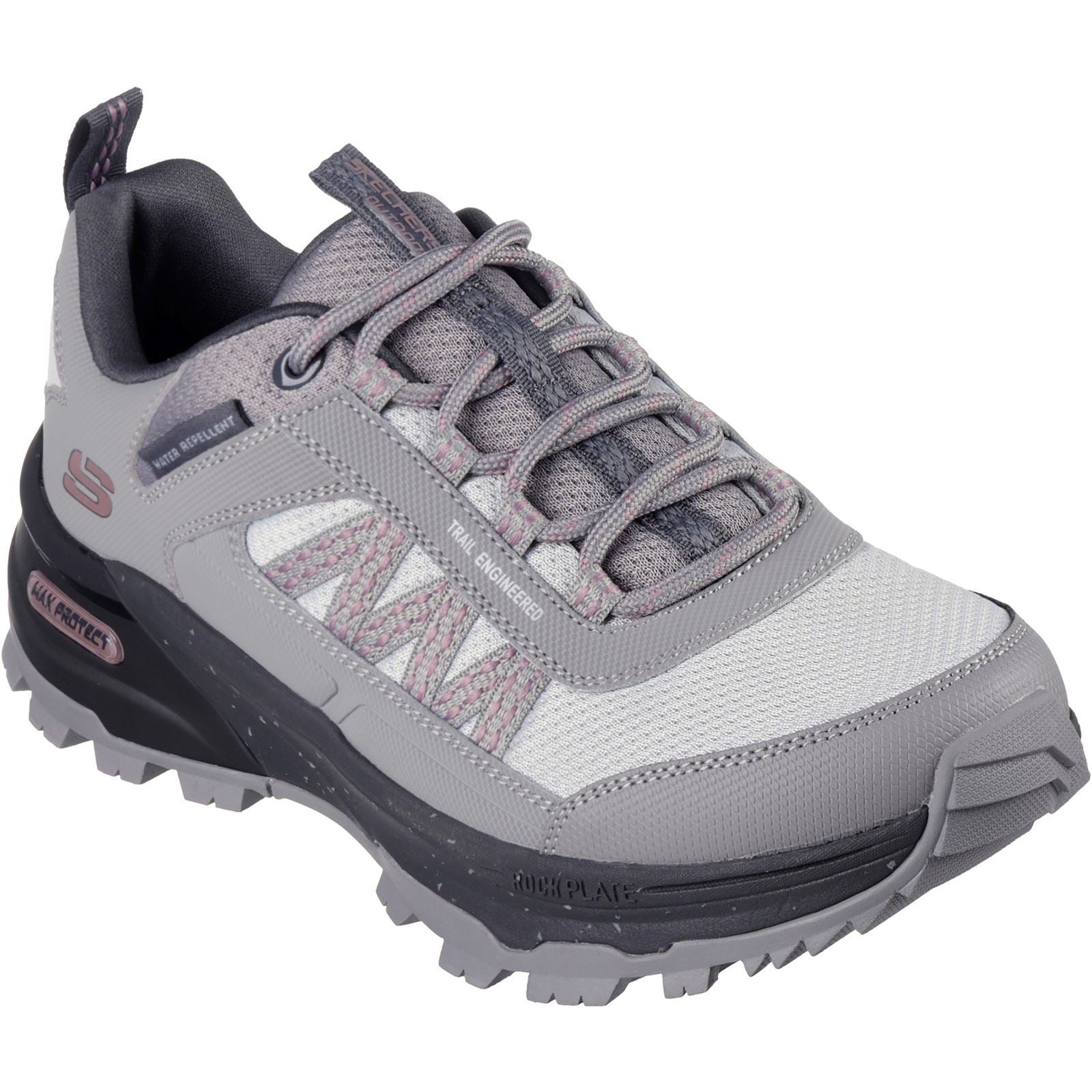 Skechers Max Protect Legacy Bottes De Randonnée Pour Femmes En Cuir Gris/Charbon