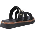 Hush Puppies Celeste Slide Sandales Noires Pour Femmes En Cuir