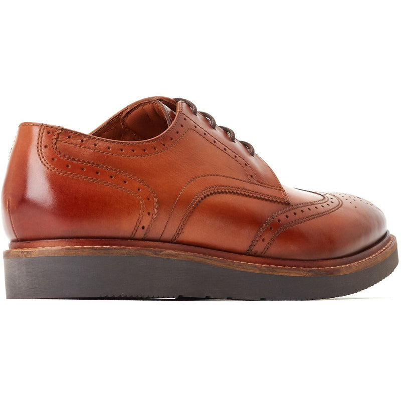 Base London Joe Chaussures Oxford Pour Hommes En Cuir Marron Brûlé