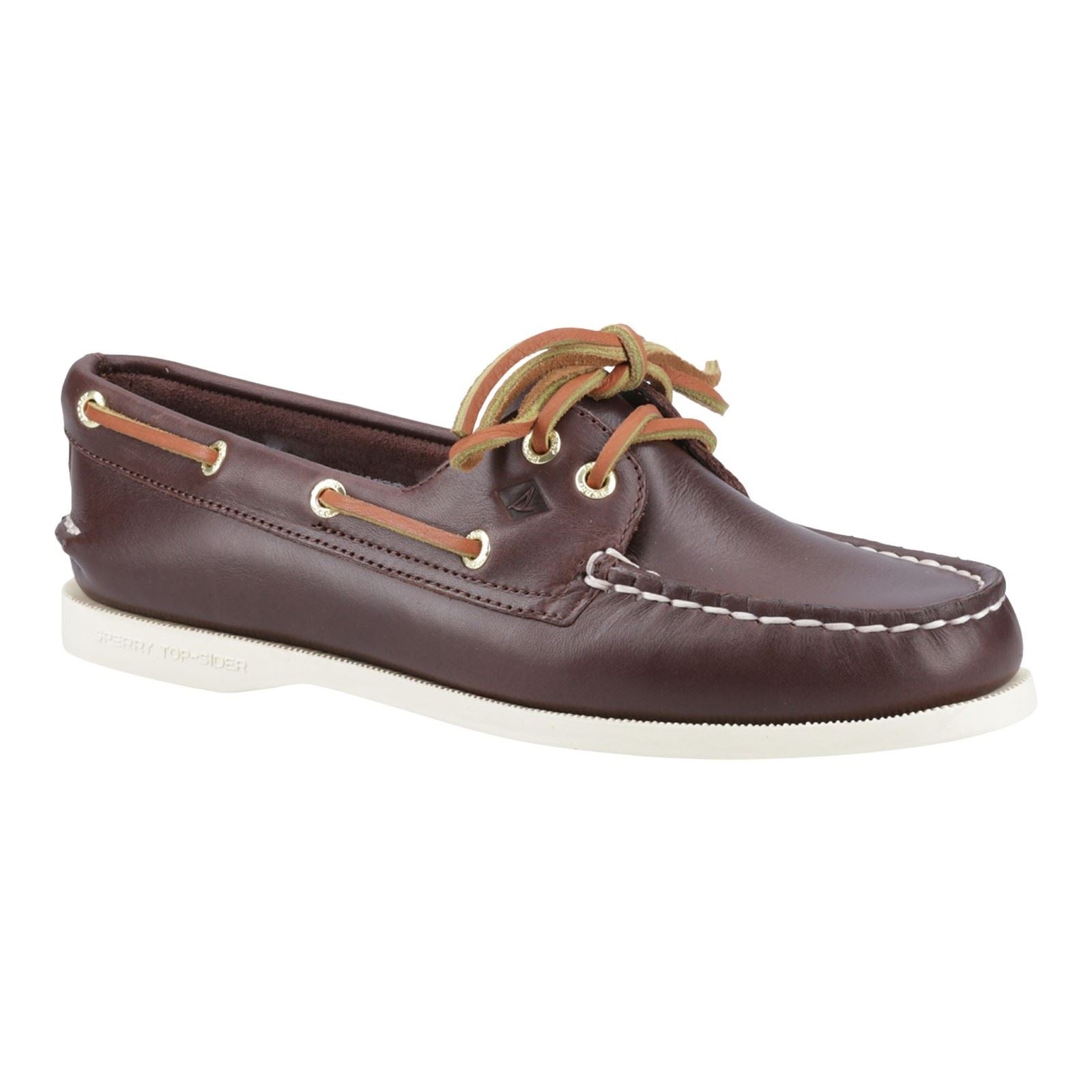 Sperry Authentic 2 Eye Chaussures De Bateau En Cuir Marron Pour Homme