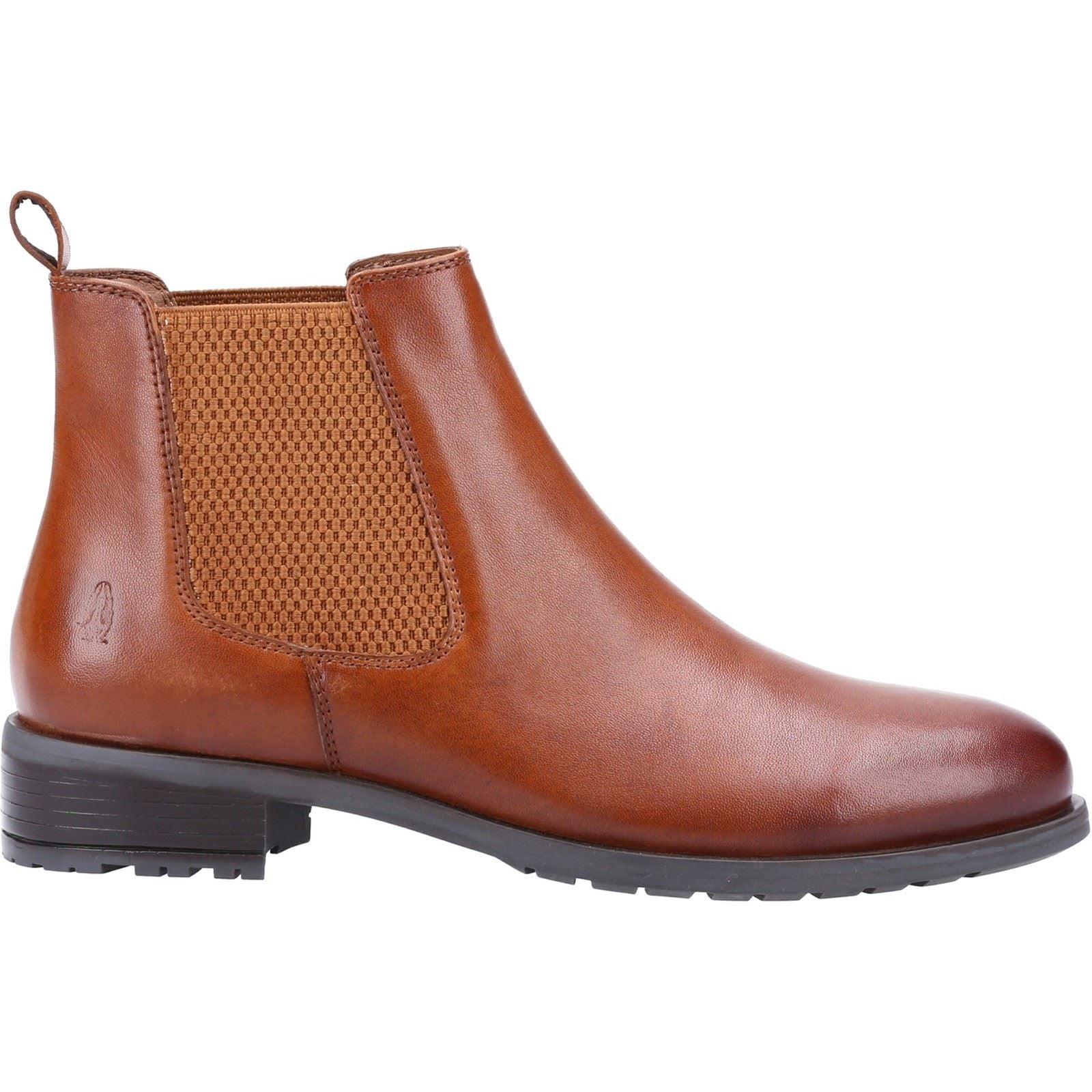Hush Puppies Sammie Bottes Plates Chelsea Pour Femmes En Cuir Couleur Tan