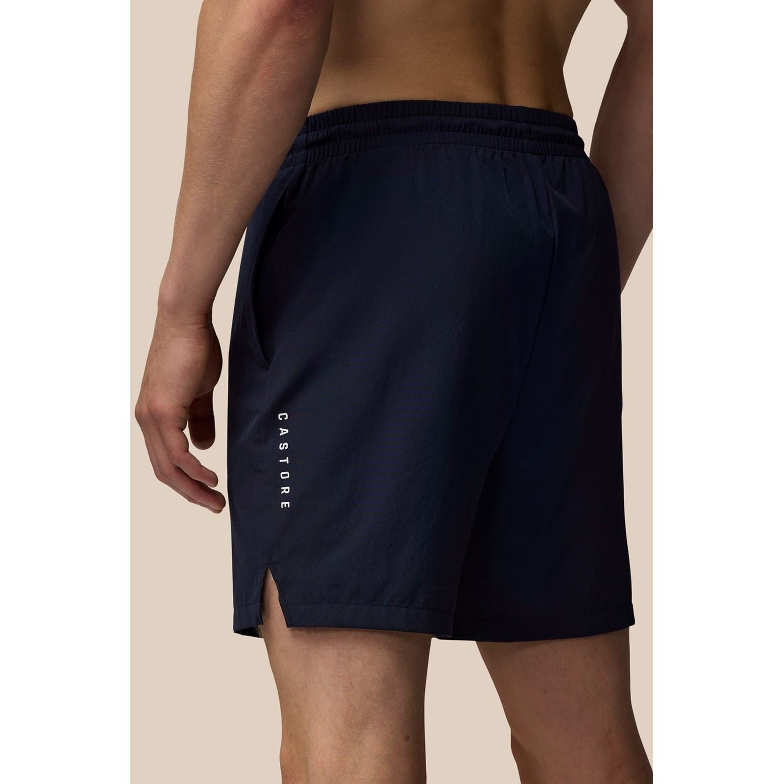 Castore Stretch Woven Shorts Vestes Matelassées Bleues En Polyester Pour Hommes