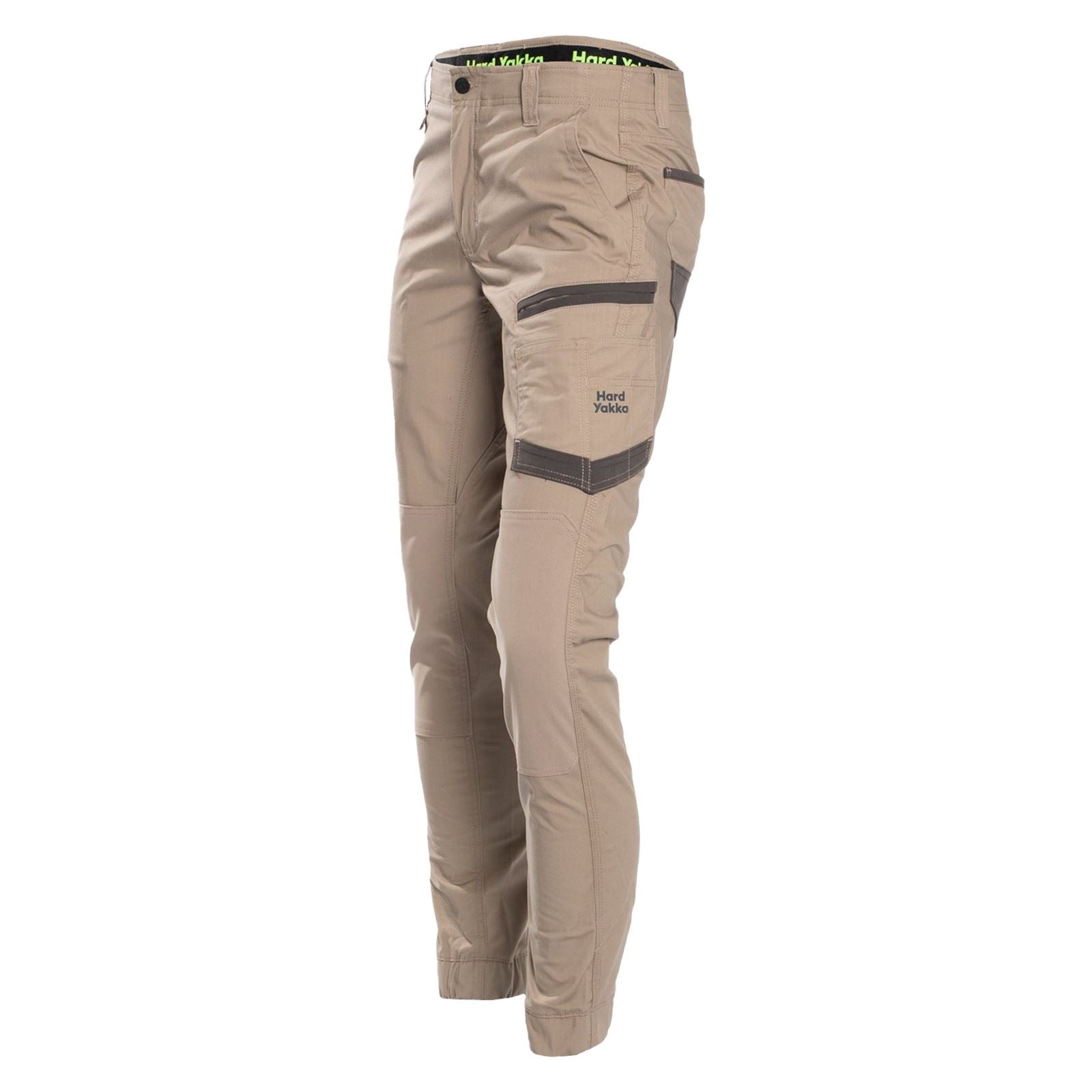 Hard Yakka Raptor Cuff Pantalons D'extérieur En Coton Pour Hommes Beige