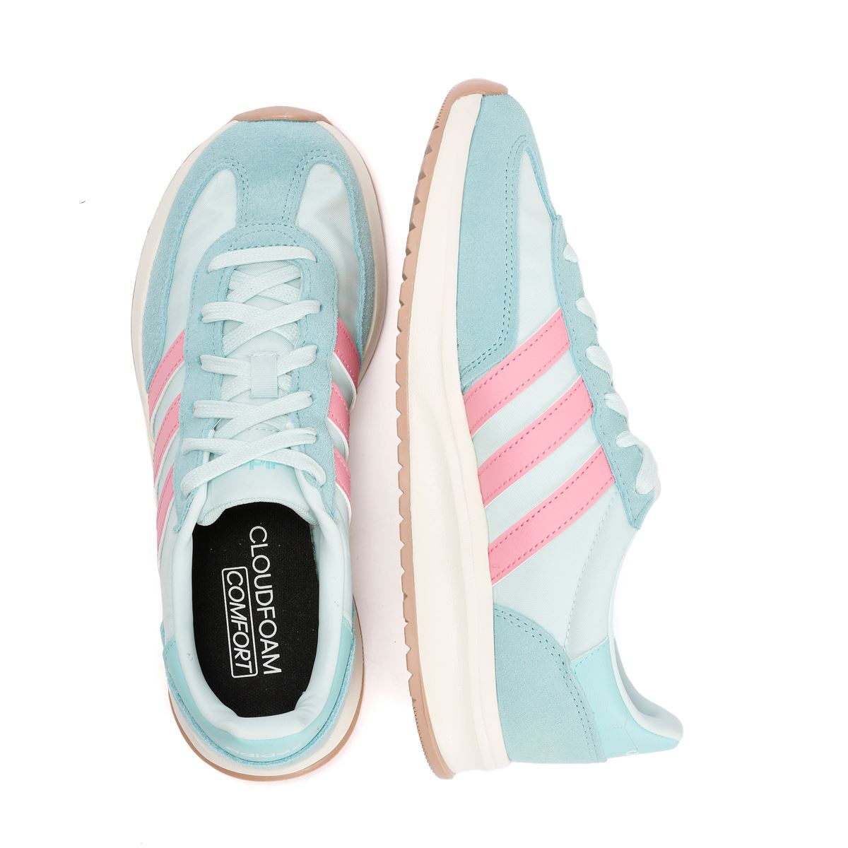 Adidas Run 70s 2.0 Baskets Bleues En Cuir Pour Femmes