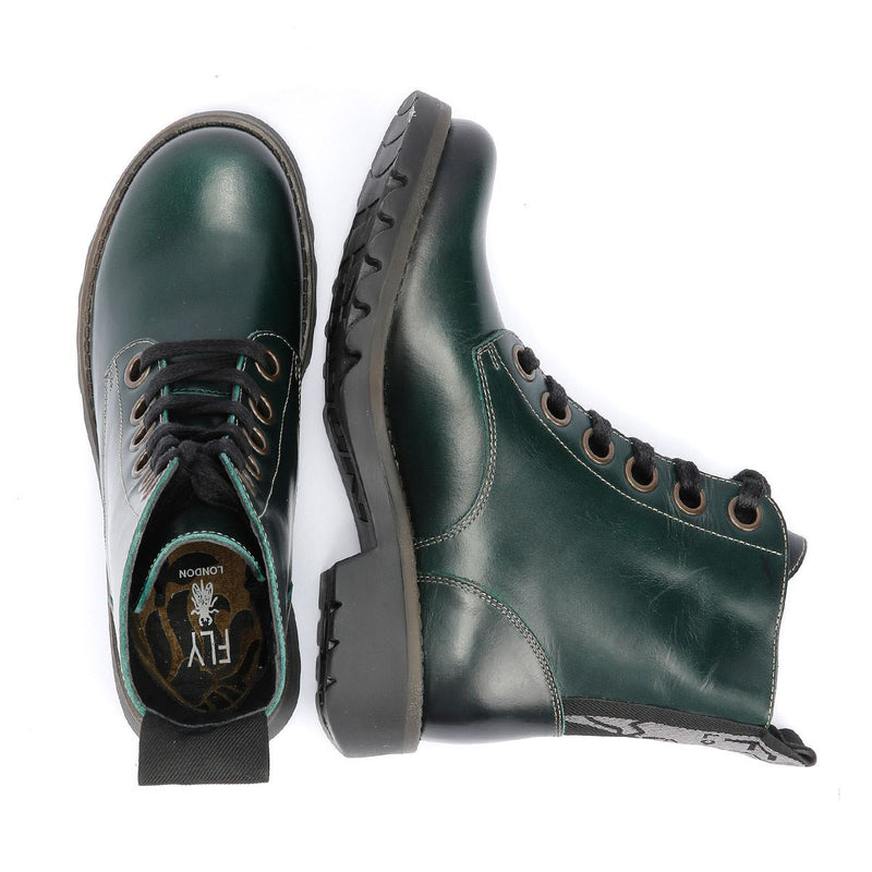 Fly London Ragi Bottes En Cuir Pour Femme Vertes