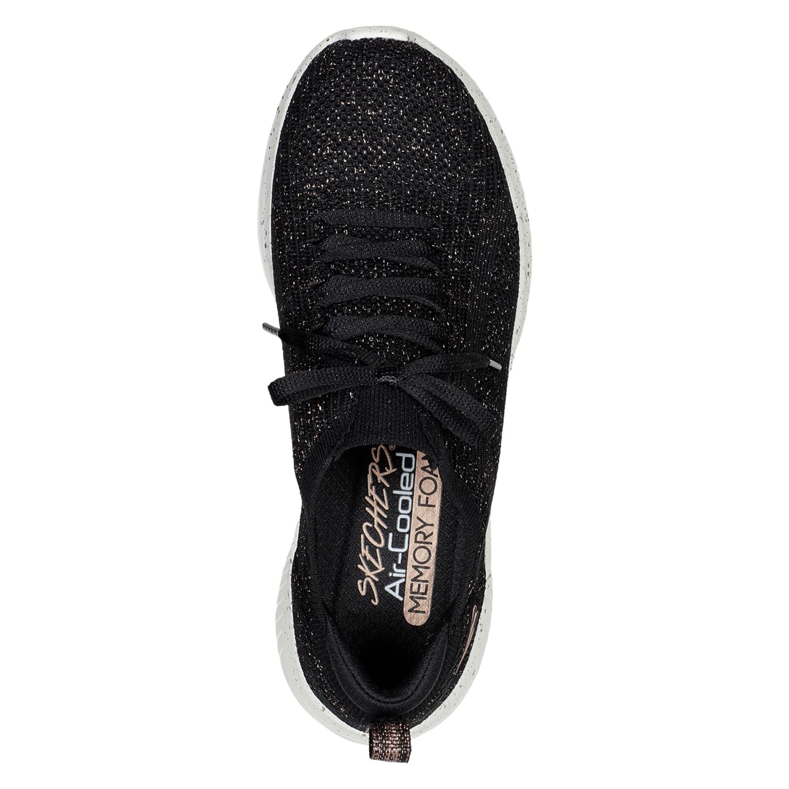 Skechers Ultra Flex 3.0 Let's Dance Sneakers Pour Femmes En Textile Noir/Or Rose