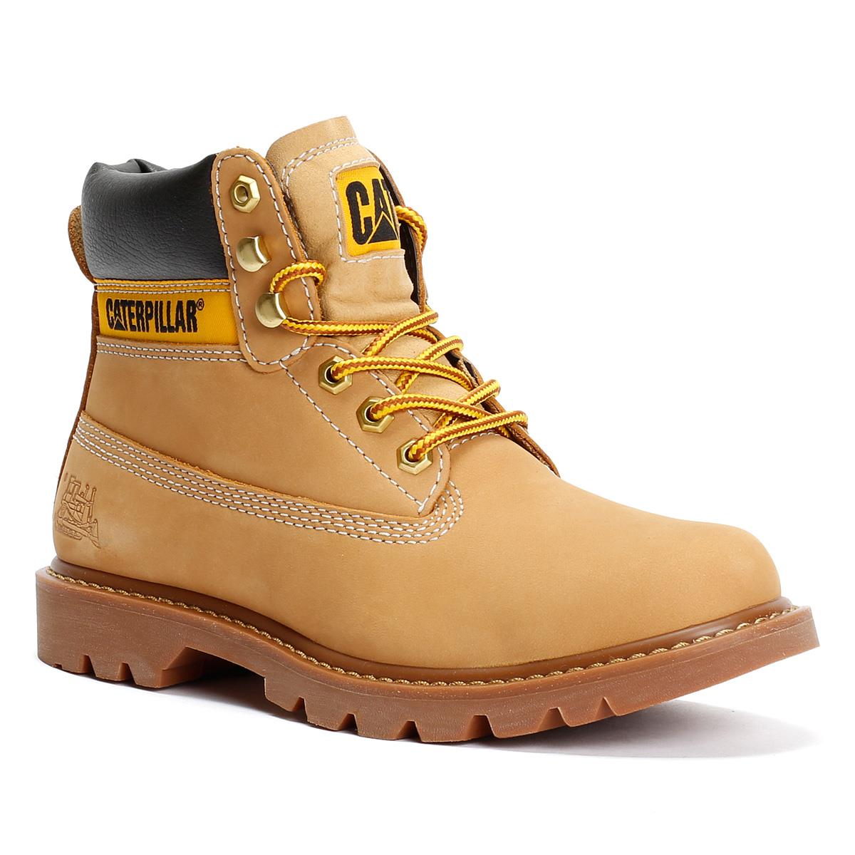 Caterpillar Colorado 2.0 Tractor Bottes Beiges En Cuir Pour Homme