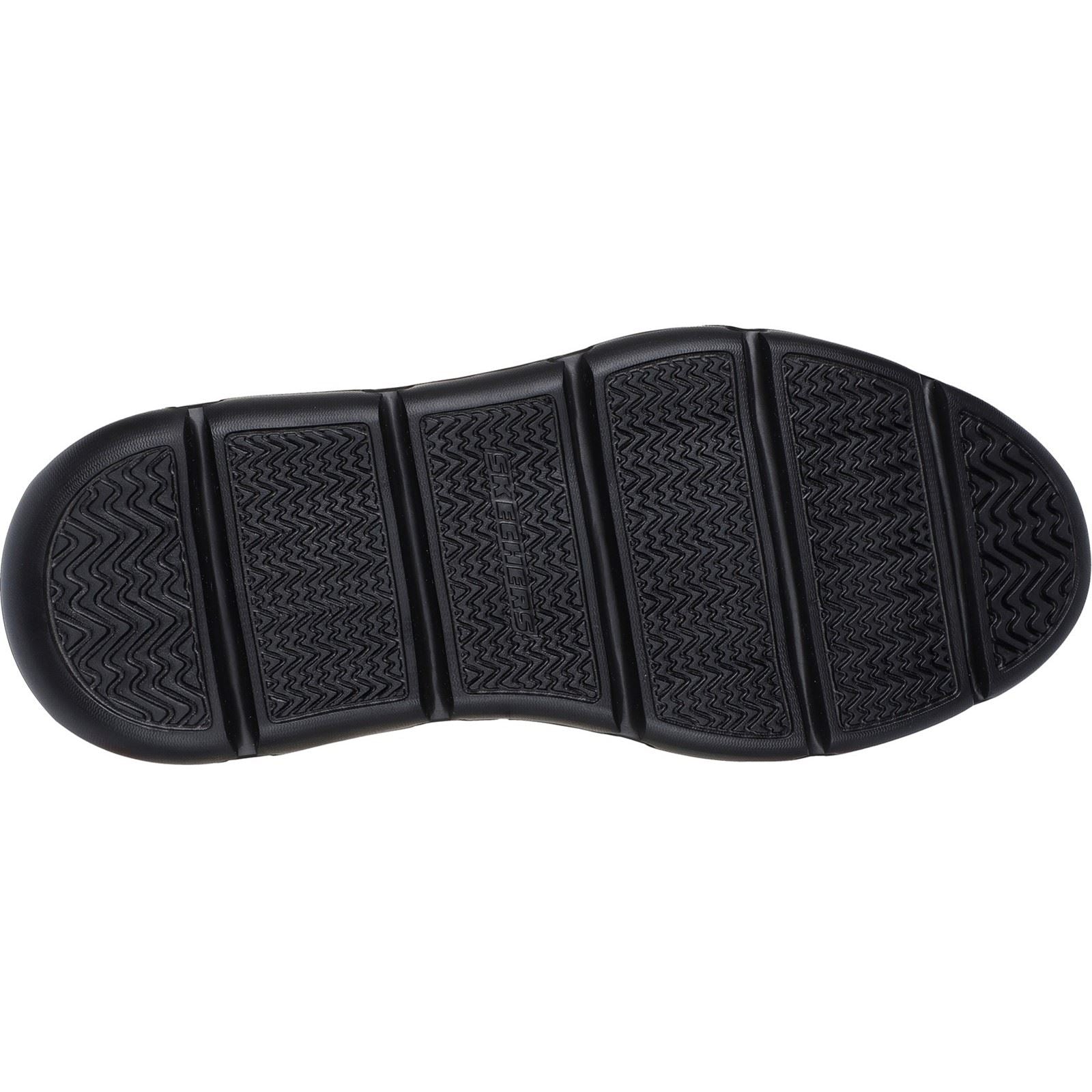 Skechers Garza Sully Chaussures À Lacets En Cuir Pour Homme De Couleur Cacao