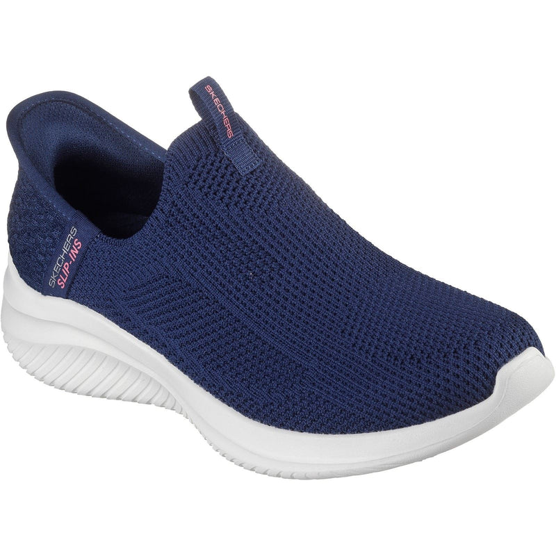 Skechers Ultra Flex 3.0 Easy Win Sneakers En Toile Pour Femmes De Couleur Marine
