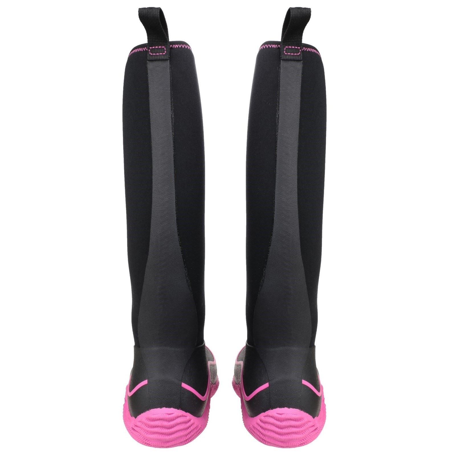Muck Boots Hale Bottes En Caoutchouc Noires/Rose