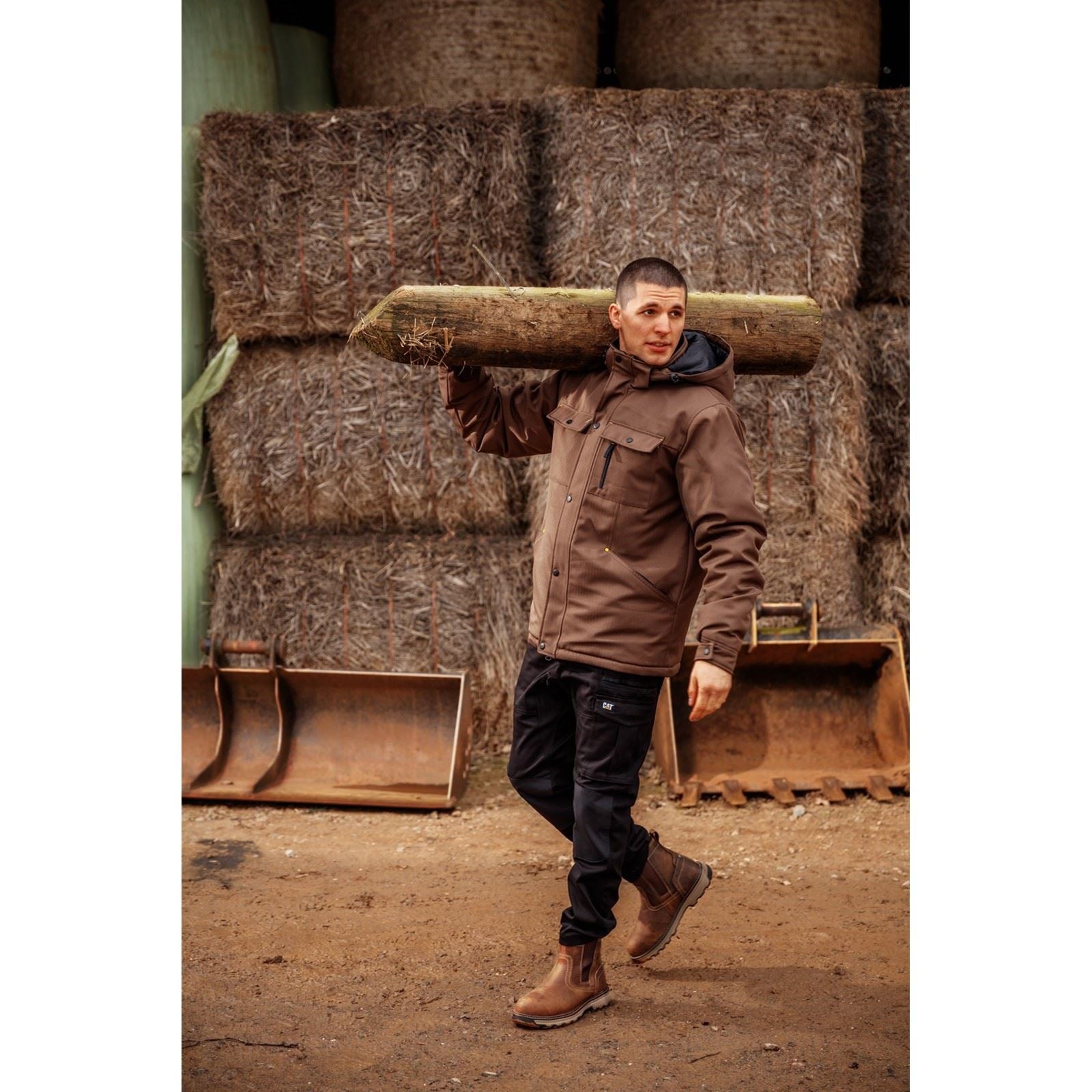 Caterpillar  Bottes De Sécurité En Cuir Pelton Beige Foncé