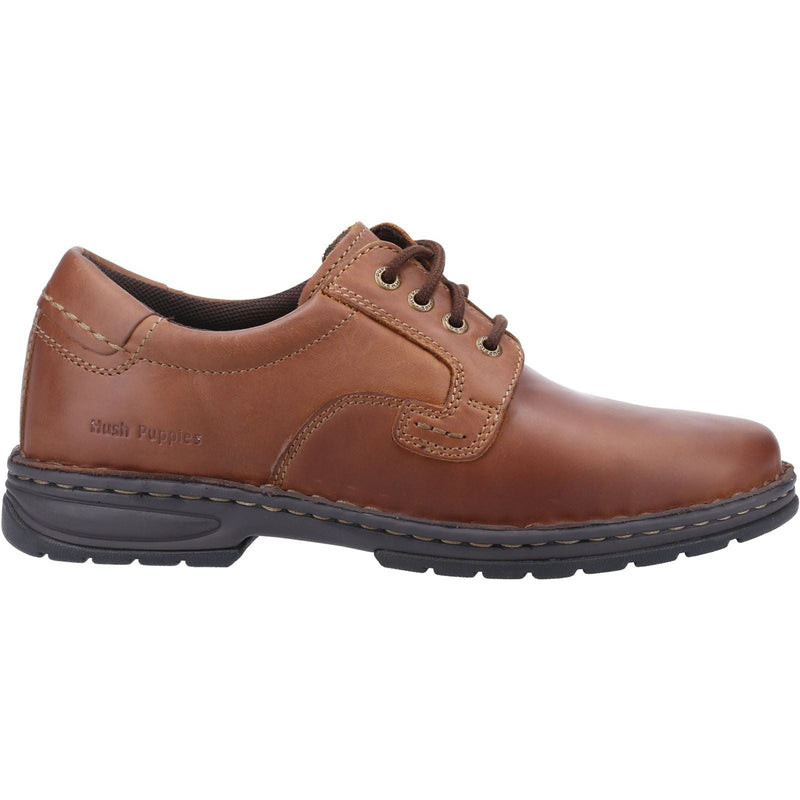 Hush Puppies Outlaw II Chaussures En Cuir Marron À Lacets Pour Homme