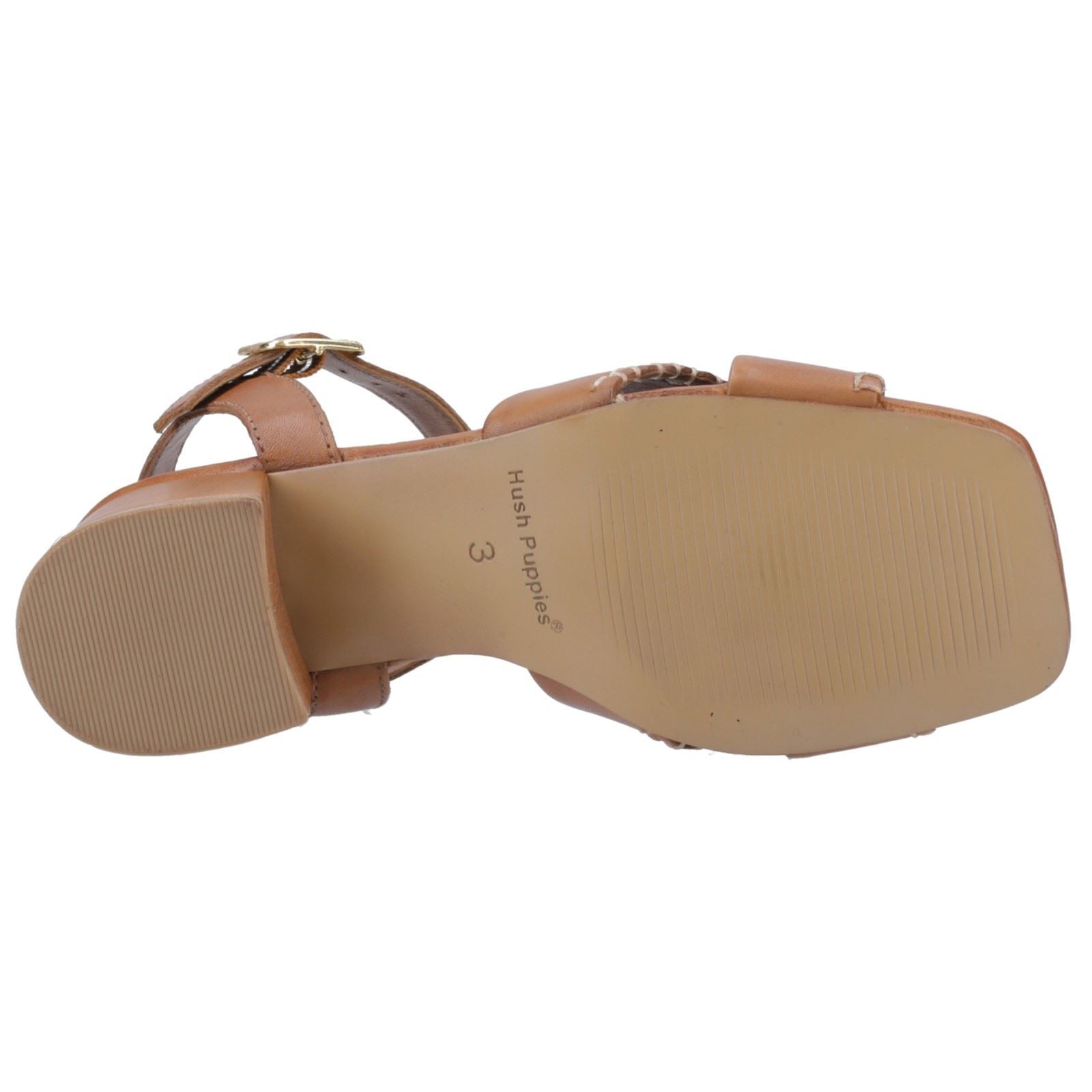 Hush Puppies Lyla Heeled Sandales En Cuir Pour Femme Couleur Tan
