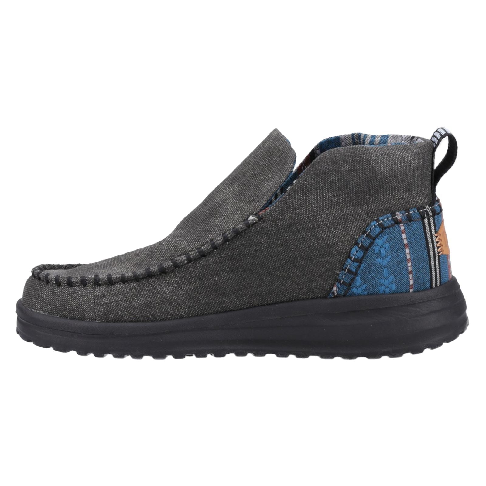 HEYDUDE Denny Bottes Noires En Coton Pour Femmes