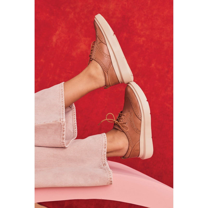 Hush Puppies Joy Chaussures Richelieu Pour Femmes En Cuir Marron