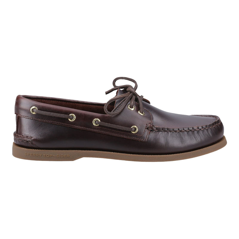 Sperry Authentic 2 Eye Chaussures Bateau Pour Hommes En Cuir Couleur Amaretto